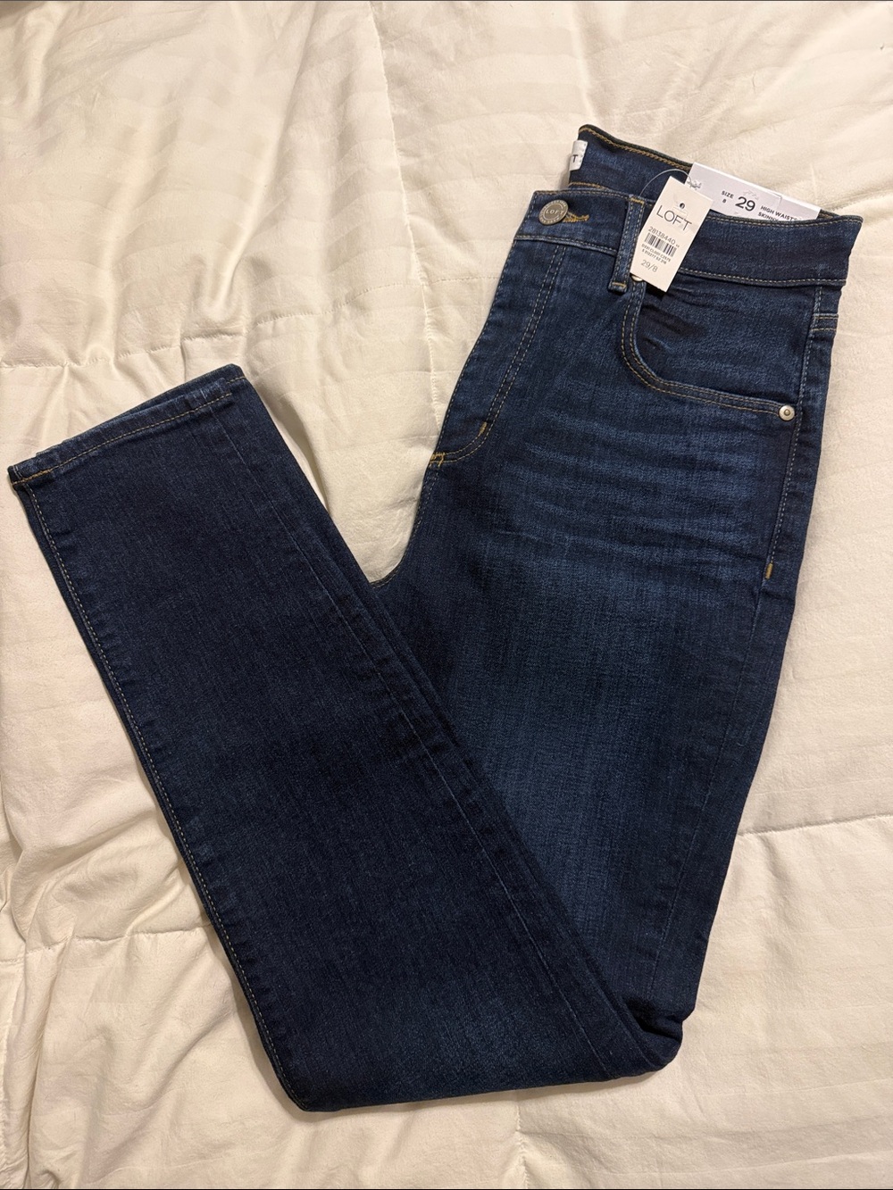 NWT - LOFT Dark Indigo Skinny Jeans - Size 8/29